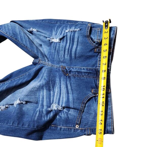 Lucky and Blessed Jeans Size 10 Blue Distressed Stretch Straight Leg - Picture 12 of 16